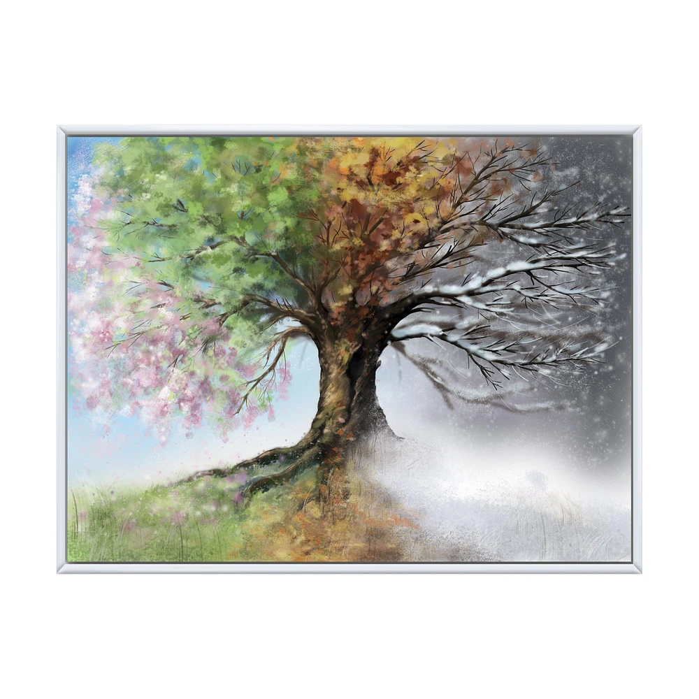 Four Seasons Tree Canvas Art Print