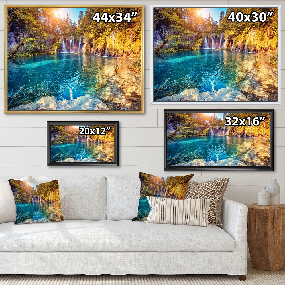 Turquoise Water and Sunny Beams Canvas Print