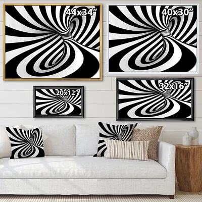 Toile imprimée « Black and White Spiral