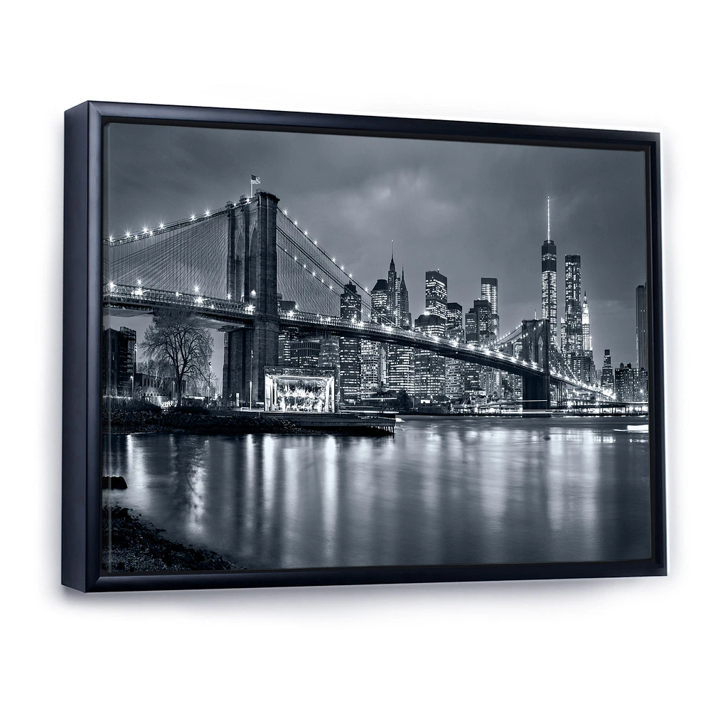 Panorama New York City at Night  Canvas Print