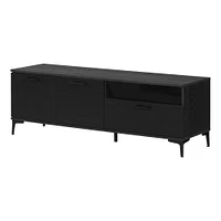 South Shore Furniture Musano TV Stand with Doors and Drawer - Black Oak