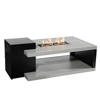 Paramount Dray Rectangular Aluminum Convertible Fire Table