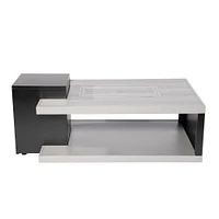 Table-foyer rectangulaire convertible Dray en aluminium par Paramount