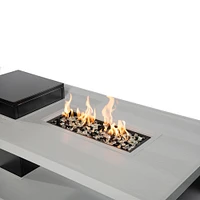 Paramount Dray Rectangular Aluminum Convertible Fire Table