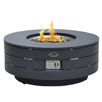 Paramount Genesis Concrete Look Aluminum Convertible Fire Table, Round
