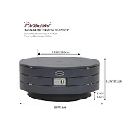 Paramount Genesis Concrete Look Aluminum Convertible Fire Table, Round
