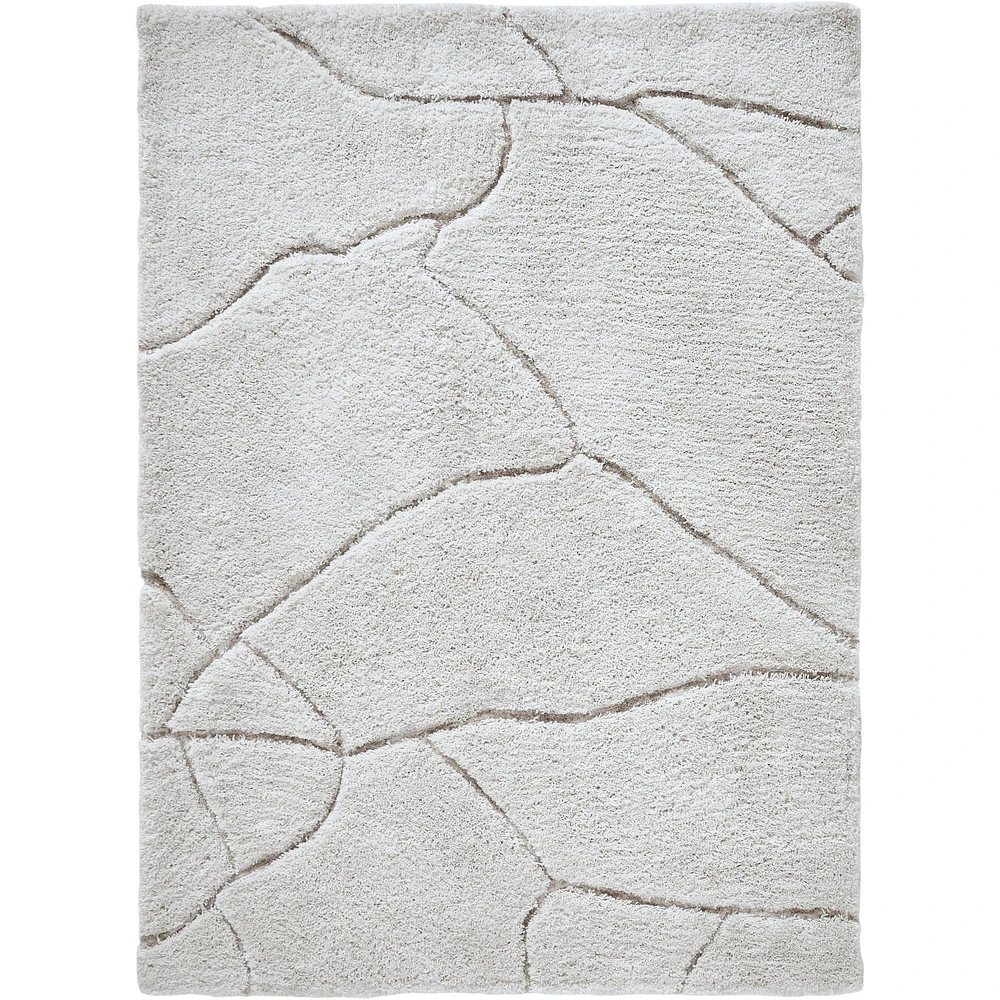 Tapis blanc cassé et taupe « Allen »