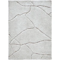 Tapis blanc cassé et taupe « Allen »