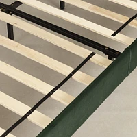 Hype Queen Upholstered Complete Platform Bed Green by South Shore Furniture