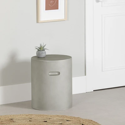 South Shore Furniture Bellulo Table d'appoint cylindrique - Grège