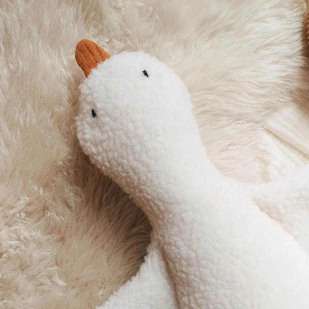 Goose Plush- White & Rust