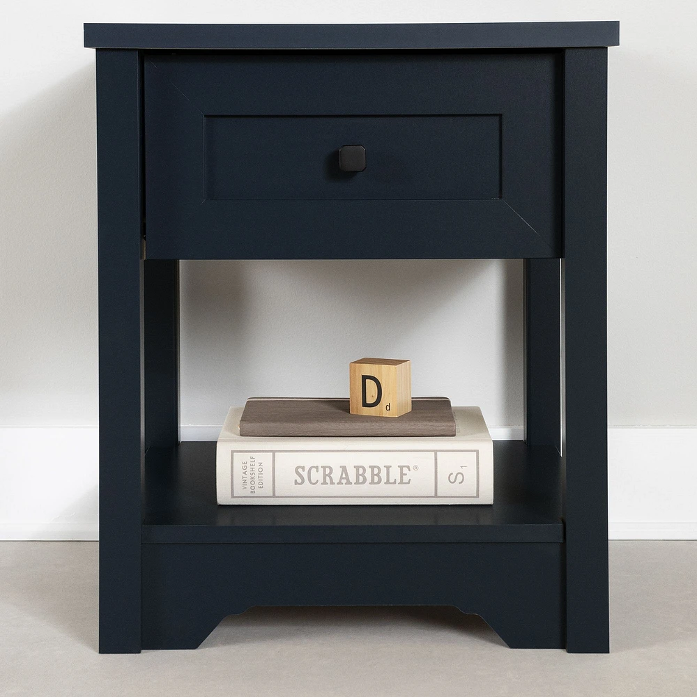 South Shore Furniture Hazen Nightstand - Navy Blue