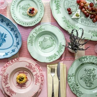 Josephine Grand plat rond - Vert