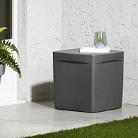 Dalya Square Square Outdoor Side Table Dark Grey by South Shore Furniture