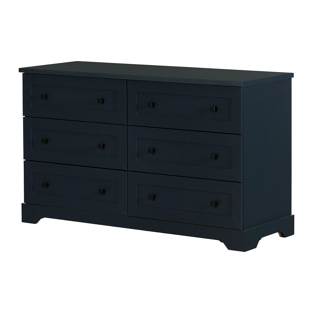 South Shore Furniture Hazen 6-Drawer Dresser - Navy Blue