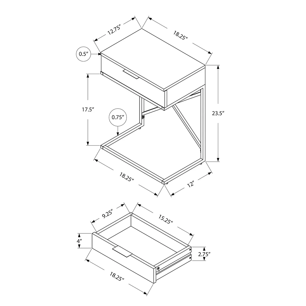 Multi-functional Accent Table - Espresso