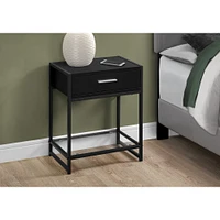 Compact Accent Table with Tempered Glass Shelf