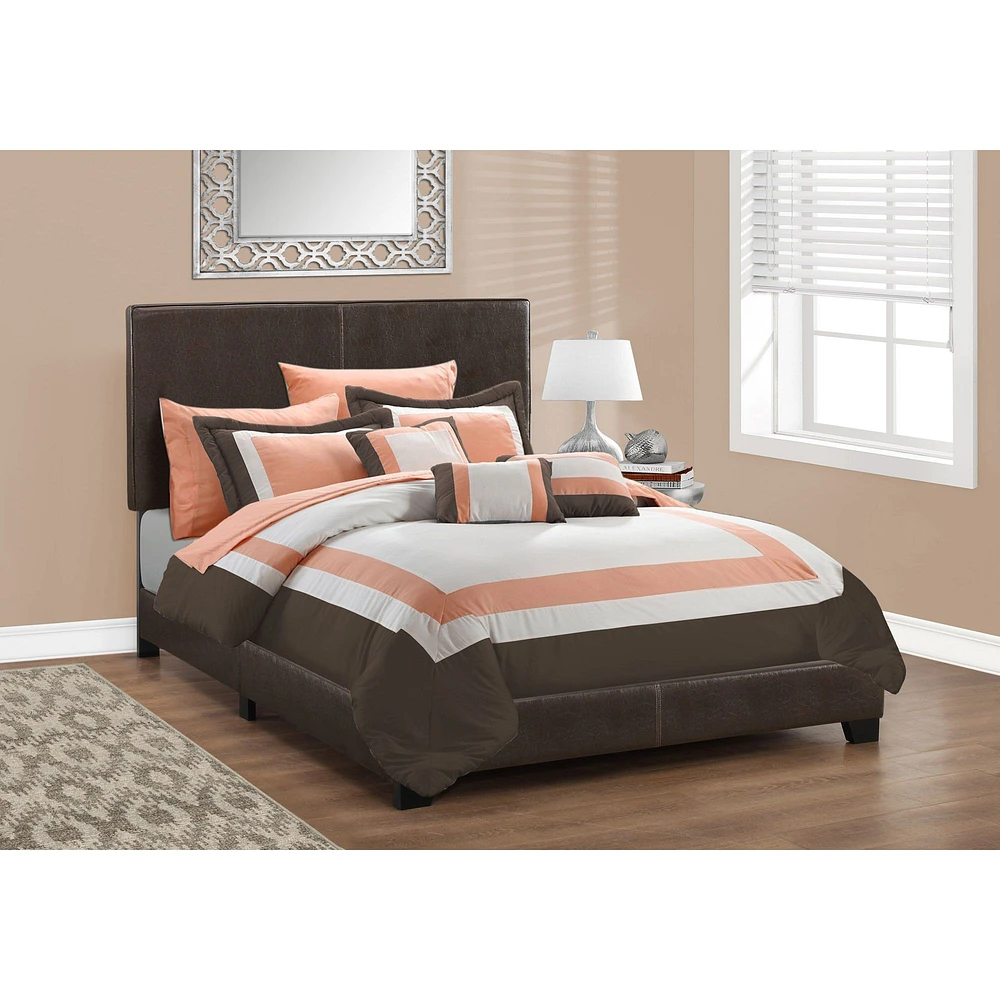 Leather Upholtered Bed Frame - Double