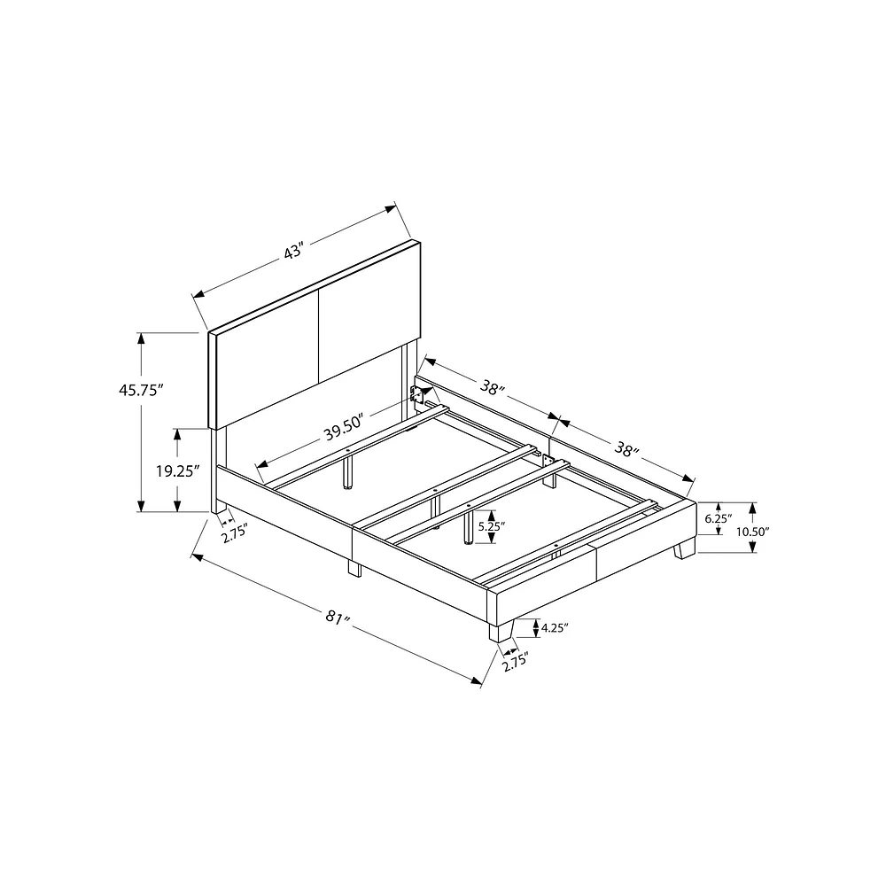 Contemporary Upholstered Bedframe