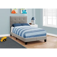 Low Platform Linen Bed Frame - Twin