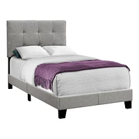 Low Platform Linen Bed Frame - Twin
