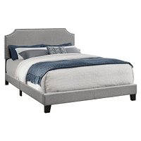 Elegant Nailhead Trim Bed Frame - Queen