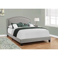 Arched Elegant Nailhead Trim Bed Frame - Queen