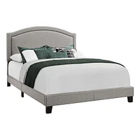 Arched Elegant Nailhead Trim Bed Frame - Queen