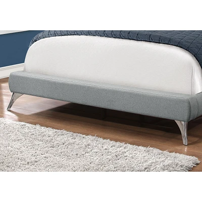 Rectangular Elegant Nailhead Trim Bed Frame - Queen