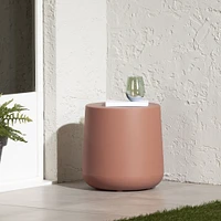 Dalya Round Outdoor Side Table Burnt Orange by South Shore Furniture