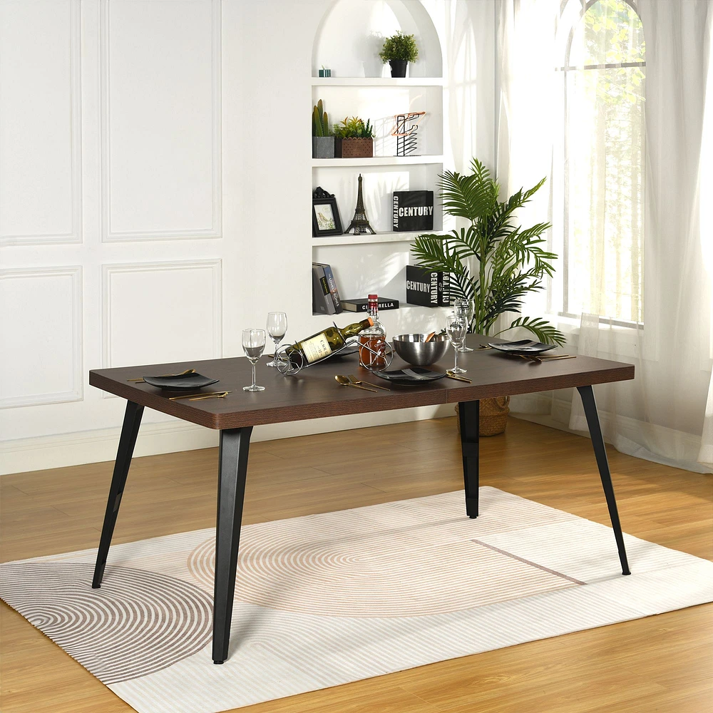 63" Dark Brown Dining Table by Maison Classique