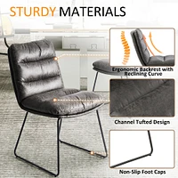 Dining Set with Grey Chairs, Set of 5