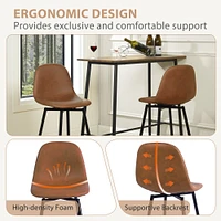 Maison Classique Set of 2 Brown Swivel 25.5" Barstools