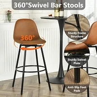 Maison Classique Set of 2 Brown Swivel 28" Barstools
