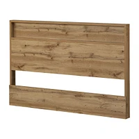 South Shore Furniture Cavalleri Full/Queen Headboard with Storage Shelf - Nordik Oak