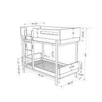 Bebble Twin Bunk Bed Natural and Grey by South Shore Furniture