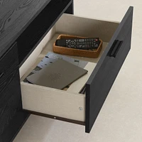 South Shore Furniture Musano TV Stand with Doors and Drawer - Black Oak