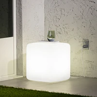 Dalya Lighted Side Table White by South Shore Furniture