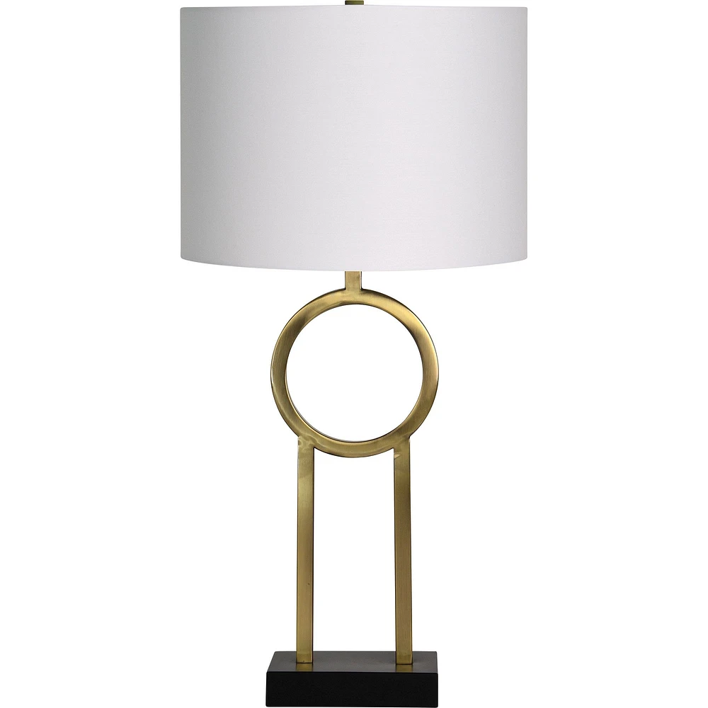 Lampe de table Burlington en fer noir mat