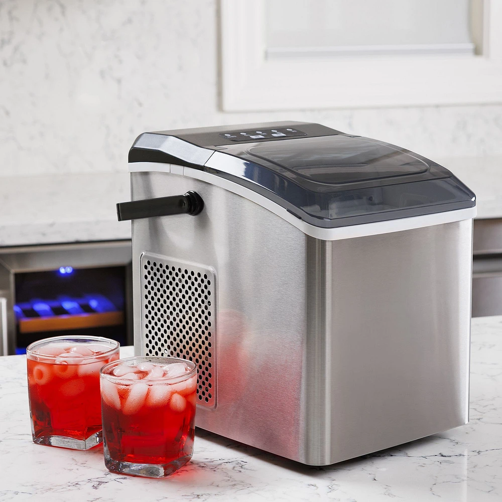 Portable Countertop Stainless Steel IceMaker by Koolatron