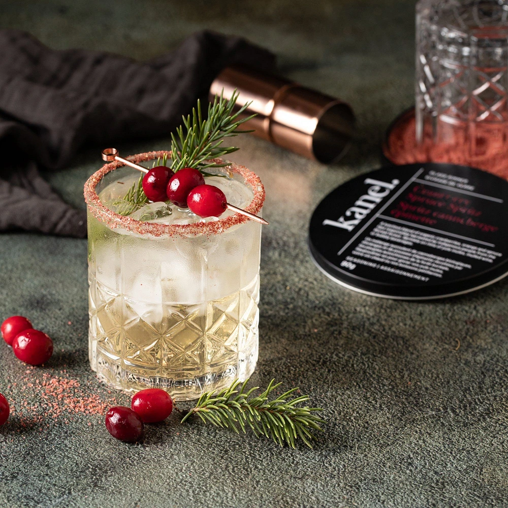 Kanel Cranberry Spruce Spritz Cocktail Rimmer