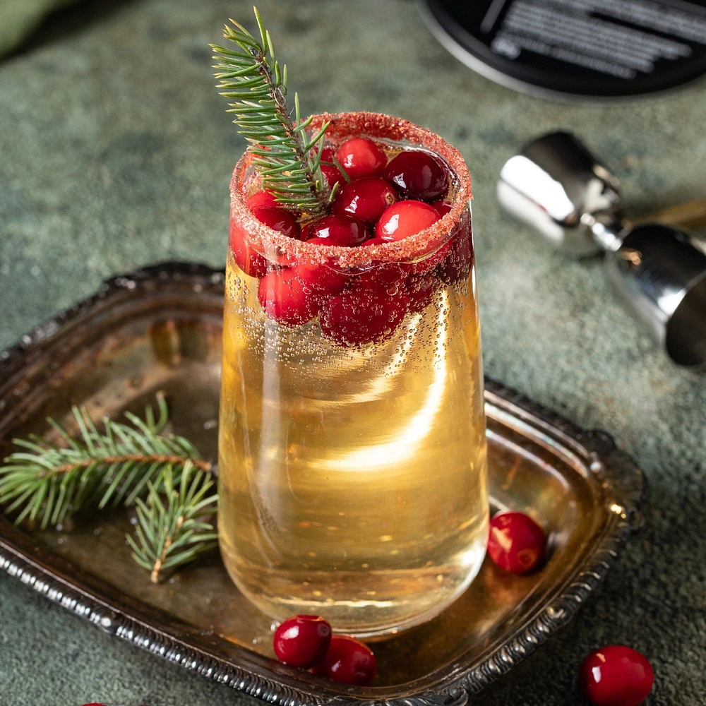 Kanel Cranberry Spruce Spritz Cocktail Rimmer