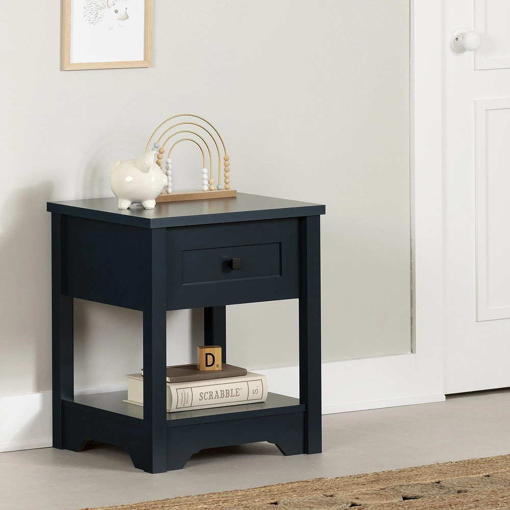 South Shore Furniture Hazen Table de chevet - Bleu marine