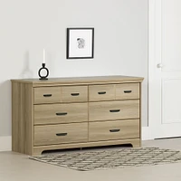 South Shore Furniture Versa 6-Drawer Dresser - Natural Ash