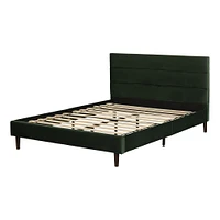 Hype Queen Upholstered Complete Platform Bed Green by South Shore Furniture
