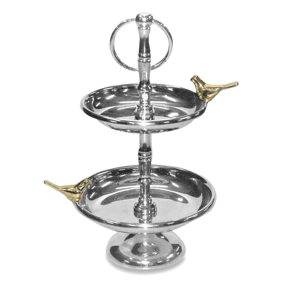 Love Birds Two-Tiered Tray