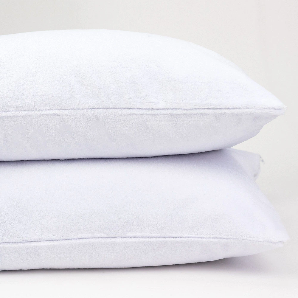 Luxury Plush Set of 2 Pillow Protectors by HealthGuard