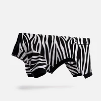 Dog's Pack of 2 Pyjamas by SilverPaw - Zebra Print and Red Waffle