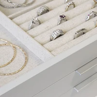 Mele and Co Misty Oceanside Wooden Jewellery Box - Grey