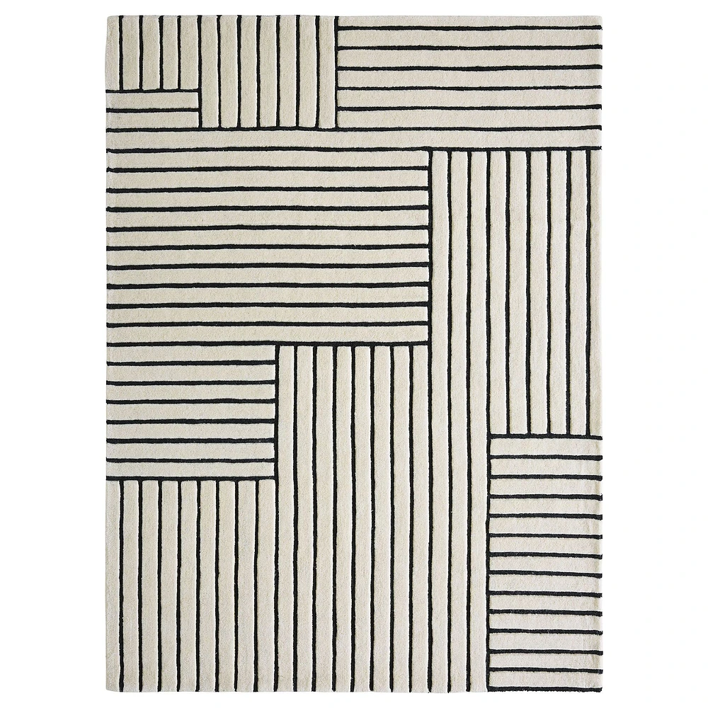 Arctica Off-White and Black Indoor Rug